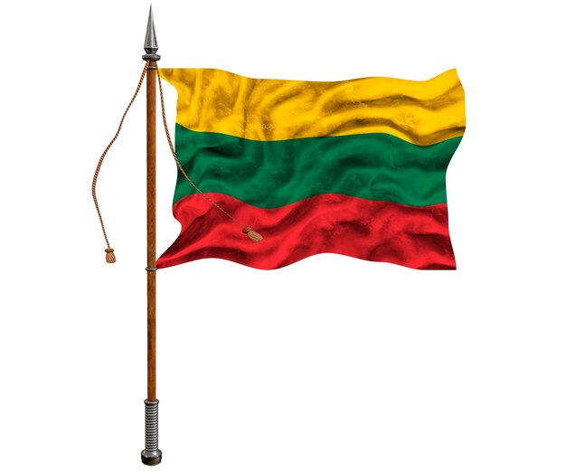 Nationale vlag van Litouwen Achtergrond met vlag van Litouwen
