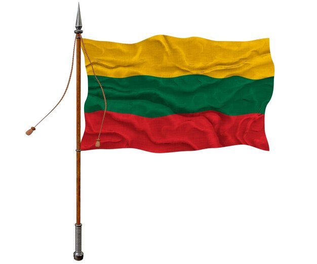 Nationale vlag van Litouwen Achtergrond met vlag van Litouwen