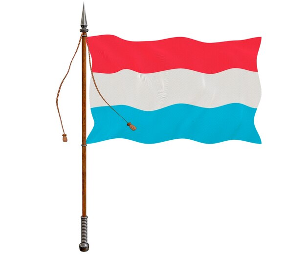 Foto nationale vlag van luxemburg achtergrond met vlag van luxemburg