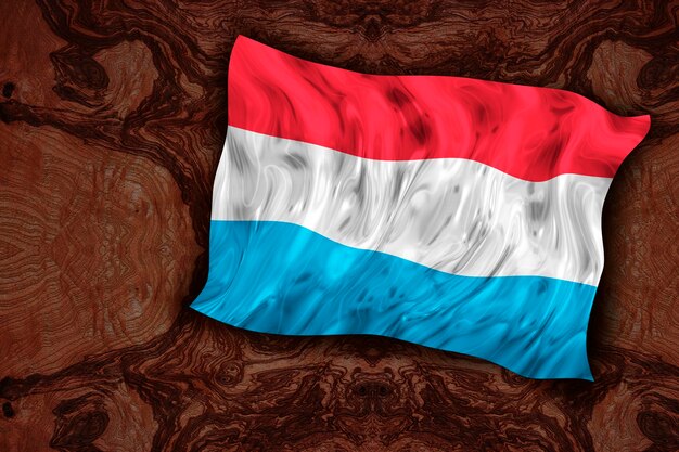 Nationale vlag van Luxemburg Achtergrond met vlag van Luxemburg
