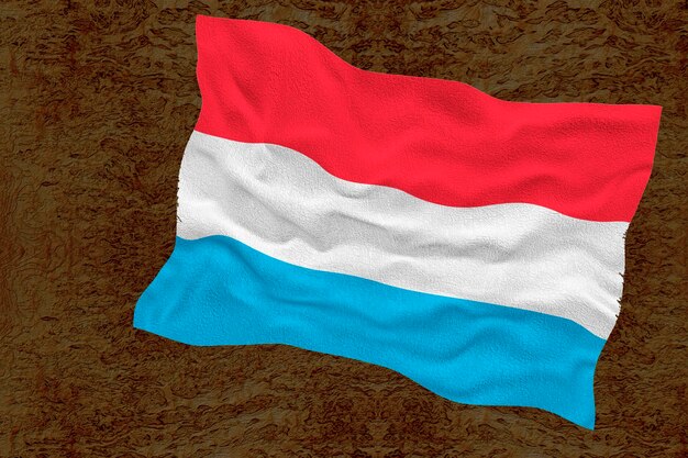 Nationale vlag van Luxemburg Achtergrond met vlag van Luxemburg