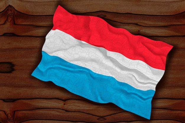 Nationale vlag van Luxemburg Achtergrond met vlag van Luxemburg