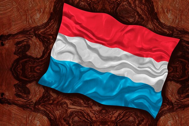 Nationale vlag van Luxemburg Achtergrond met vlag van Luxemburg