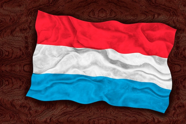 Nationale vlag van Luxemburg Achtergrond met vlag van Luxemburg