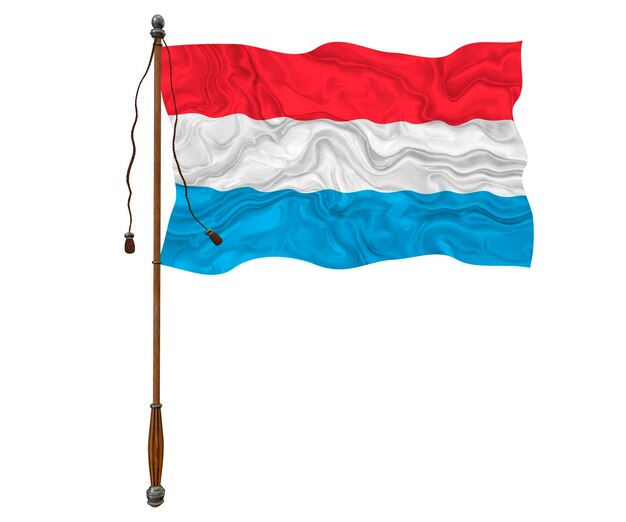 Nationale vlag van Luxemburg Achtergrond met vlag van Luxemburg