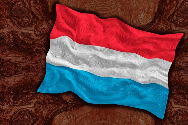 Nationale vlag van Luxemburg Achtergrond met vlag van Luxemburg