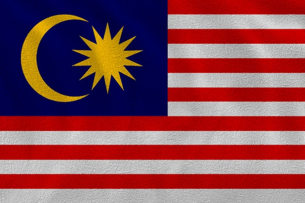 Nationale vlag van Maleisië Achtergrond met vlag van Maleisië