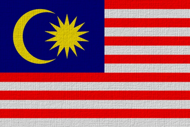Nationale vlag van Maleisië Achtergrond met vlag van Maleizië