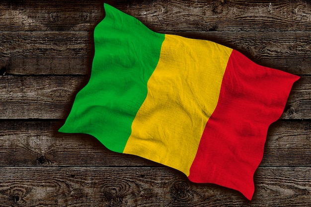 Nationale vlag van Mali Achtergrond met vlag van Mali