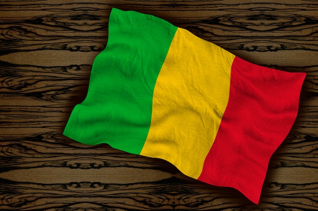 Nationale vlag van Mali Achtergrond met vlag van Mali