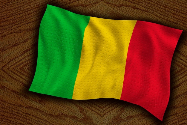 Nationale vlag van Mali Achtergrond met vlag van Mali
