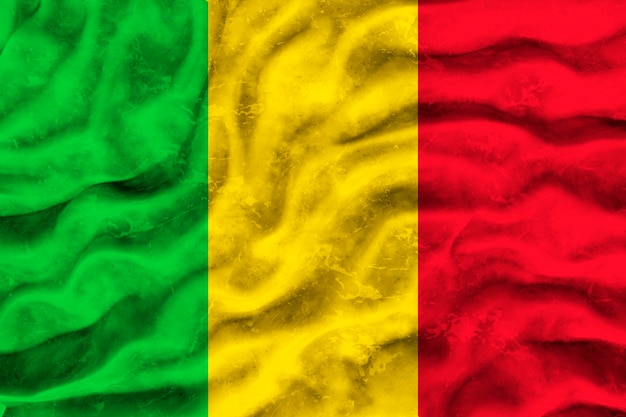 Nationale vlag van Mali Achtergrond met vlag van Mali