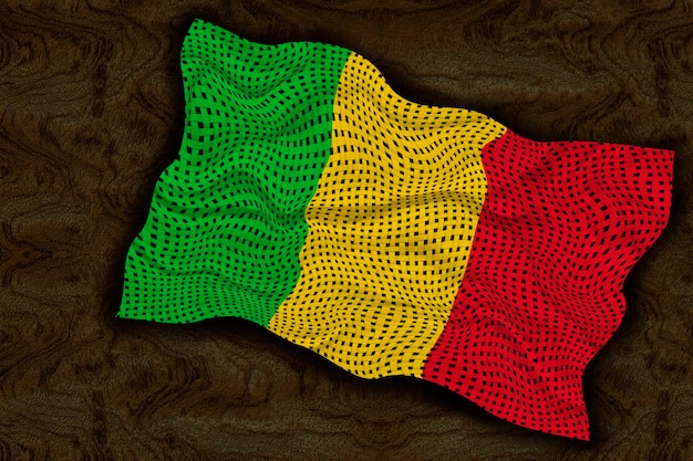 Foto nationale vlag van mali achtergrond met vlag van mali
