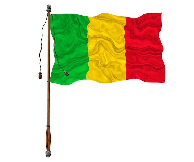 Nationale vlag van Mali Achtergrond met vlag van Mali