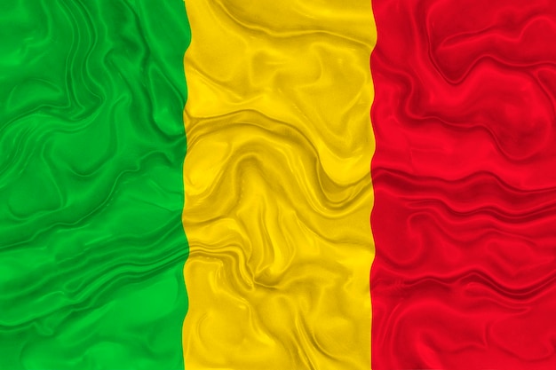 Nationale vlag van Mali Achtergrond met vlag van Mali