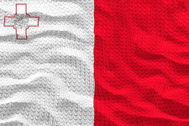 Nationale vlag van Malta Achtergrond met vlag van Malta