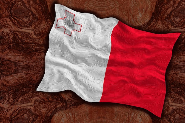 Nationale vlag van Malta Achtergrond met vlag van Malta