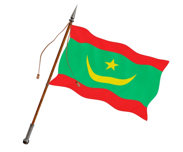 Nationale vlag van Mauritanië Achtergrond met vlag van Mauritanië