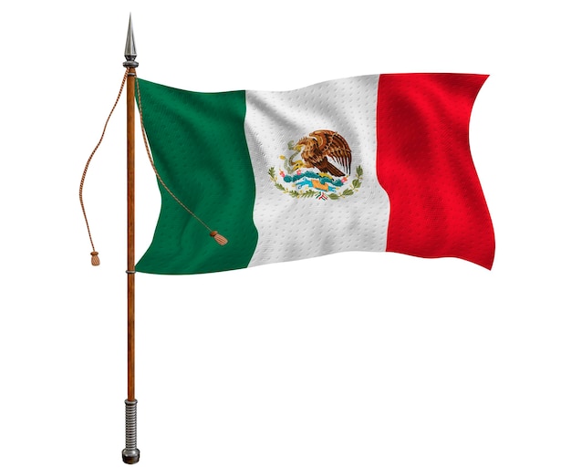 Nationale vlag van Mexico Achtergrond met vlag van Mexico