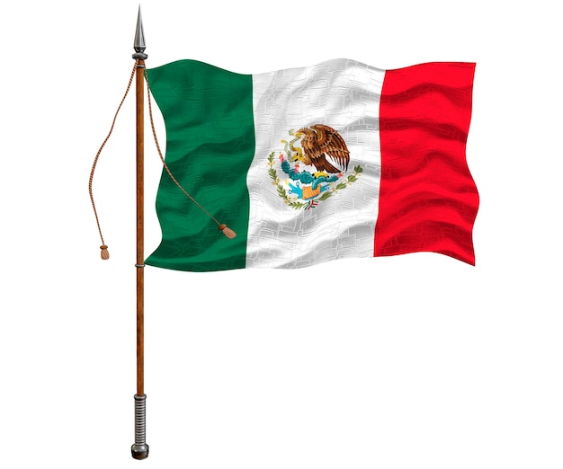 Nationale vlag van Mexico Achtergrond met vlag van Mexico