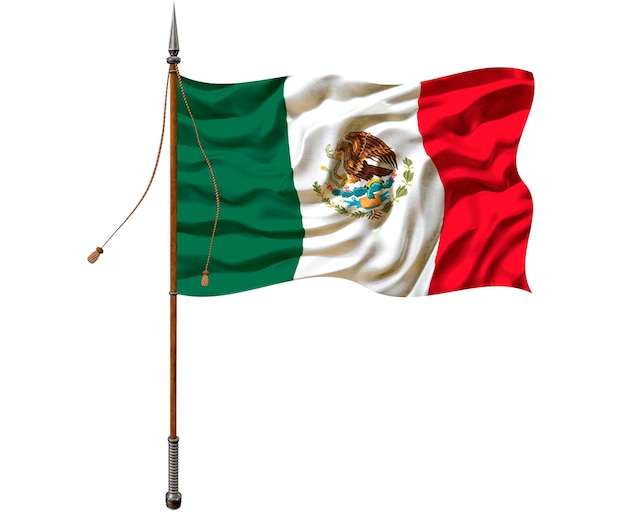 Nationale vlag van Mexico Achtergrond met vlag van Mexico