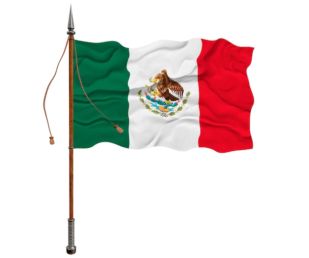 Nationale vlag van Mexico Achtergrond met vlag van Mexico