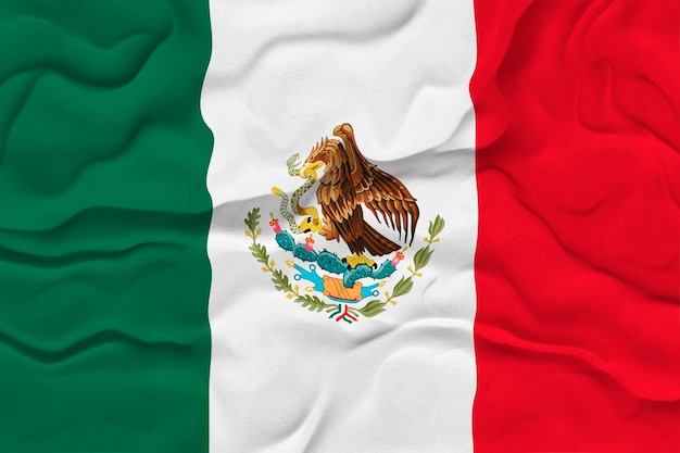 Nationale vlag van Mexico Achtergrond met vlag van Mexico