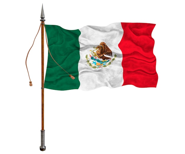 Nationale vlag van Mexico Achtergrond met vlag van Mexico