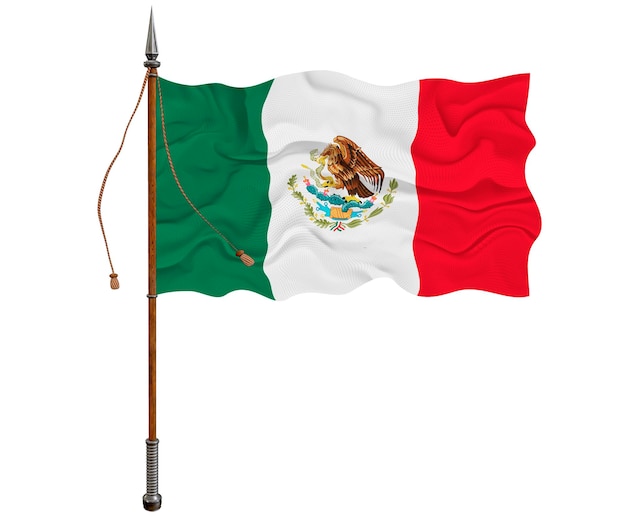 Nationale vlag van Mexico Achtergrond met vlag van Mexico