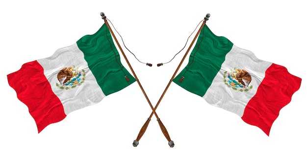 Nationale vlag van Mexico en Mexico Achtergrond voor ontwerpers