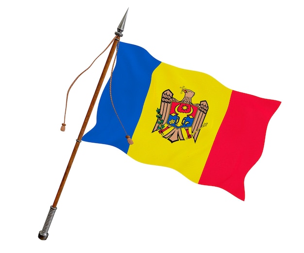 Nationale vlag van Moldavië Achtergrond met vlag van Moldavië