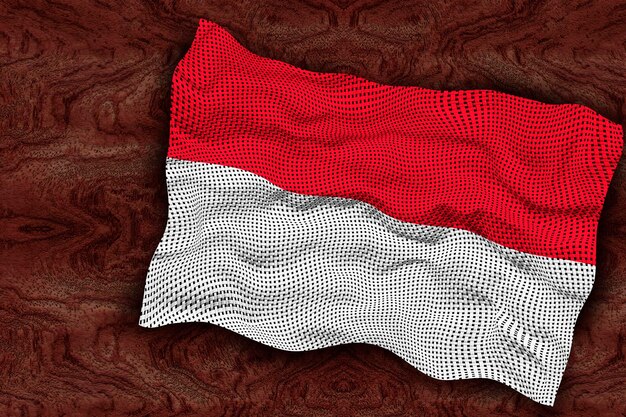 Nationale vlag van Monaco Achtergrond met vlag van Monaco