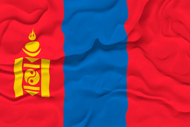 Nationale vlag van Mongolië Achtergrond met vlag van Mongolië