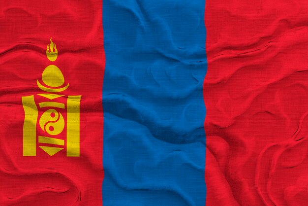 Nationale vlag van Mongolië Achtergrond met vlag van Mongolië