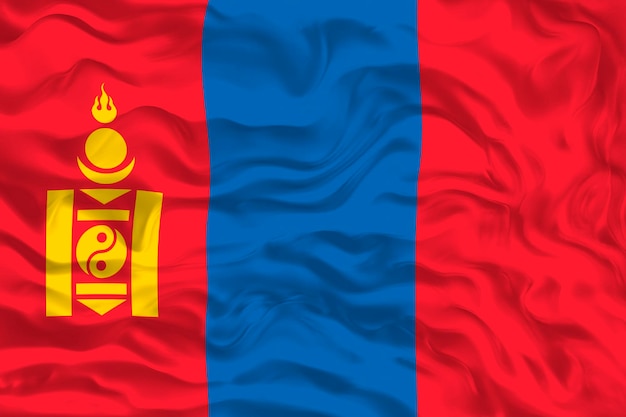 Nationale vlag van Mongolië Achtergrond met vlag van Mongolië