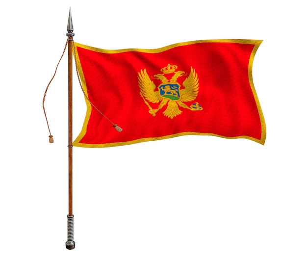 Nationale vlag van Montenegro Achtergrond met vlag van Montenegro