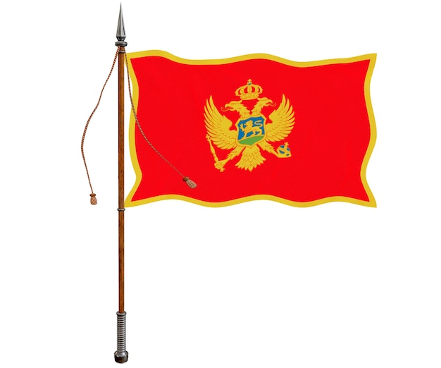 Nationale vlag van Montenegro Achtergrond met vlag van Montenegro