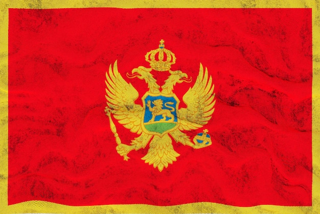Nationale vlag van Montenegro Achtergrond met vlag van Montenegro