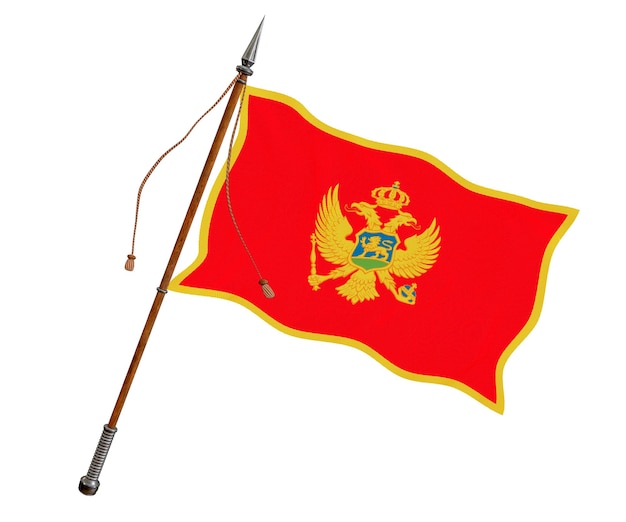 Nationale vlag van Montenegro Achtergrond met vlag van Montenegro