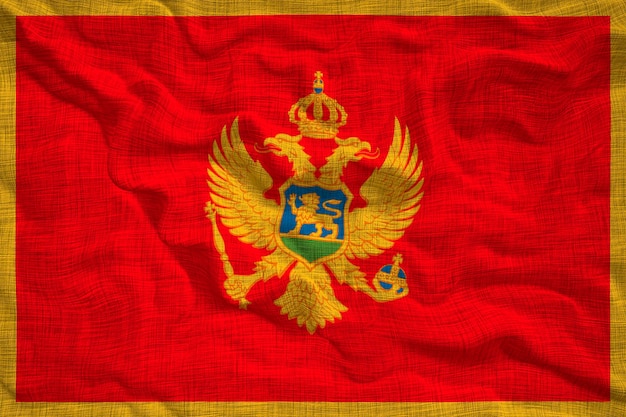 Nationale vlag van Montenegro Achtergrond met vlag van Montenegro