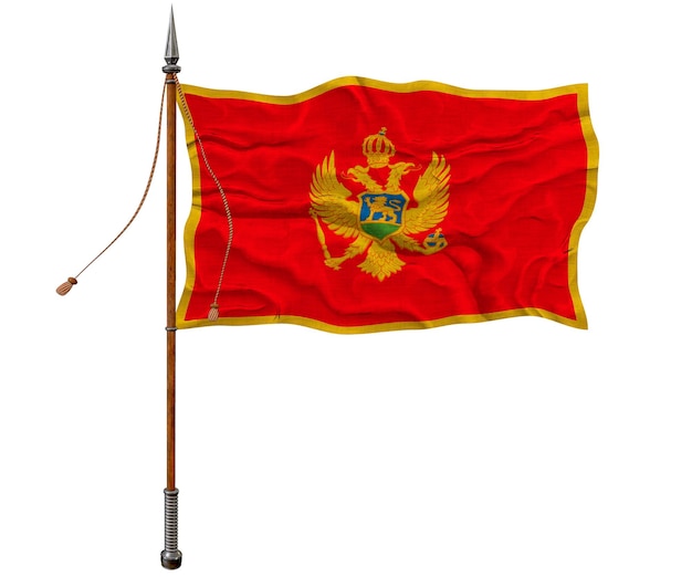 Nationale vlag van Montenegro Achtergrondvlag van Montenegro
