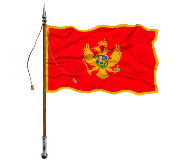 Nationale vlag van Montenegro Achtergrondvlag van Montenegro