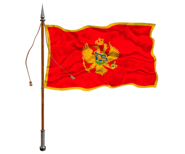 Nationale vlag van Montenegro Achtergrondvlag van Montenegro