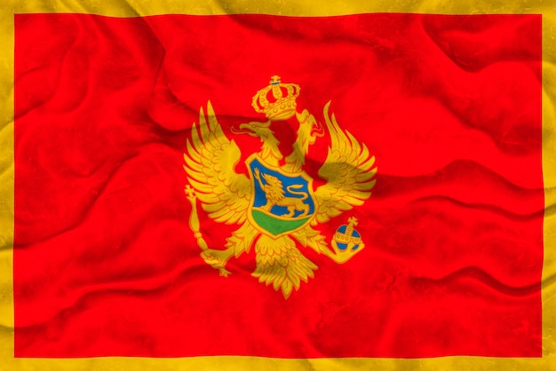 Nationale vlag van Montenegro Achtergrondvlag van Montenegro