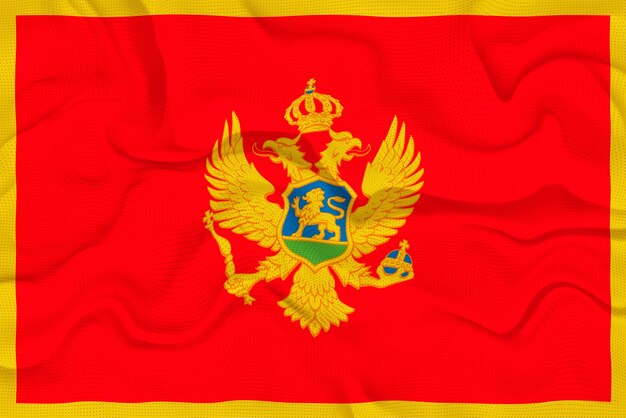 Nationale vlag van Montenegro Achtergrondvlag van Montenegro