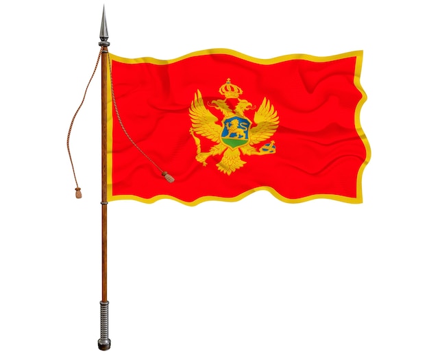 Nationale vlag van Montenegro Achtergrondvlag van Montenegro