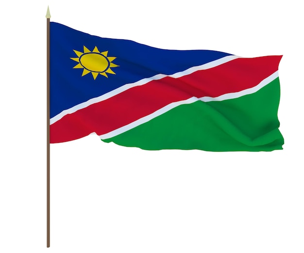 Nationale vlag van Namibië Achtergrond voor redacteuren en ontwerpers Nationale feestdag