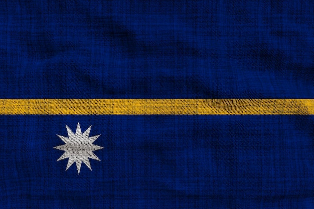 Nationale vlag van Nauru Achtergrond met vlag van Nauru