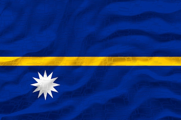 Nationale vlag van Nauru Achtergrond met vlag van Nauru