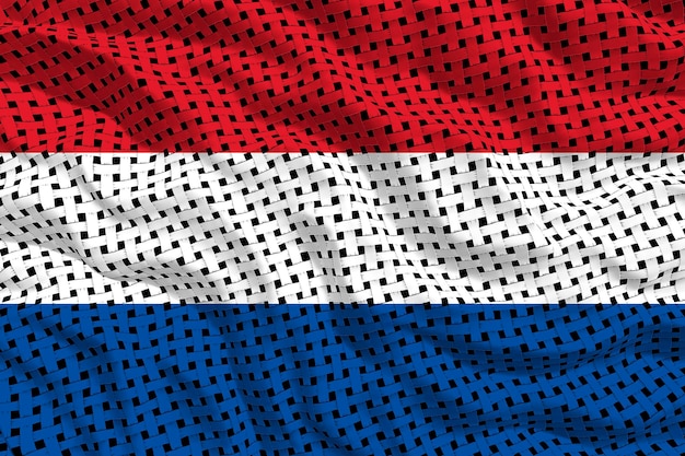 Nationale vlag van Nederland Achtergrond met vlag van Nederland
